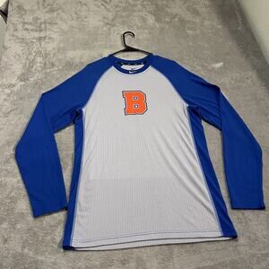 Bolles School Shirt Mens Large Gray Blue Nike Dri Fit Long Sleeve Jacksonville